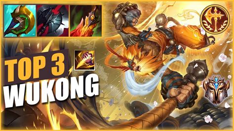 Wild Rift Wukong TOP 3 S8 RUSH Challenger Ranked Game Build YouTube