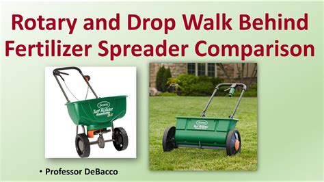 Rotary And Drop Walk Behind Fertilizer Spreader Comparison Youtube