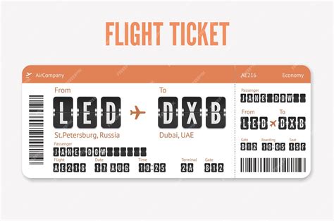 Premium Vector Airline Boarding Pass Of Paper Vector Flight Card