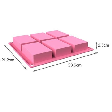 Buy 6 Cavity Bpa Free Easy Release High Quality Silicon Soap Mould