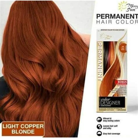 MERRYSUN Permanent Hair Color LIGHT COPPER BLONDE ORIGINAL Shopee