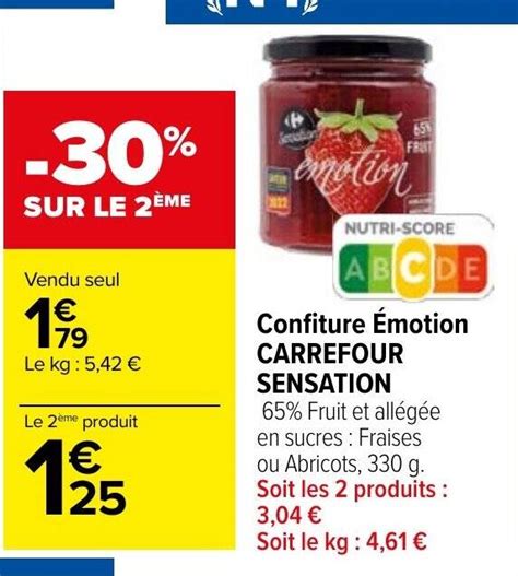 Promo Confiture Motion Carrefour Sensation Chez Carrefour Market