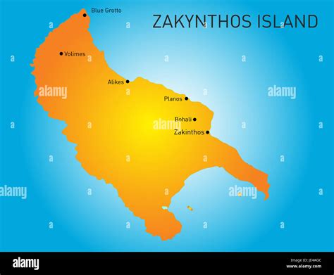 Zakynthos Island Greece Map