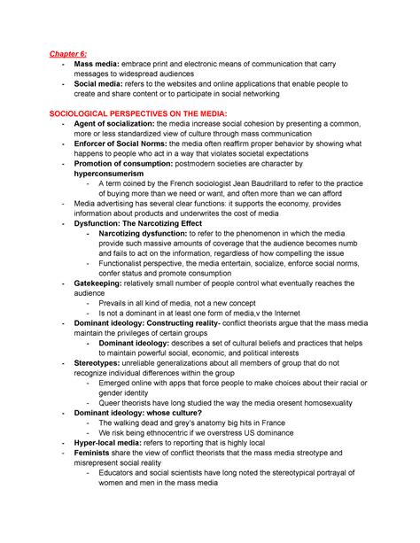 Soci Chapter Notes Definition And Some Lecture Notes Included