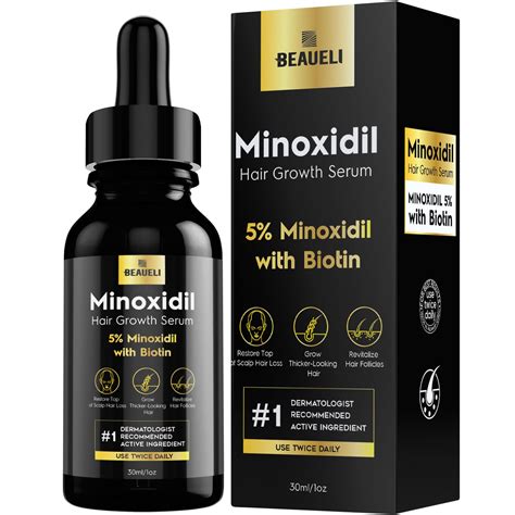 Hair Growth Serum With 5 Minoxidil And Biotin Men And Women Hair Loss