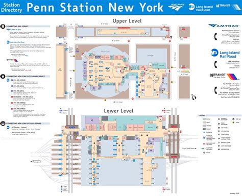 Penn Station Map - Ontheworldmap.com