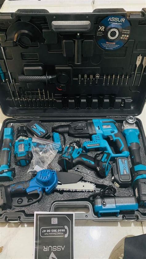 6 lı set matkap hilti budama makas somun sıkma taşlama El Aletleri