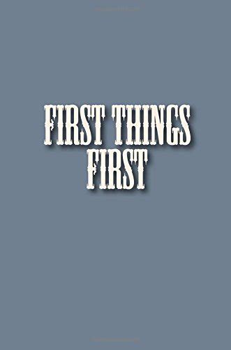 First Things First by Miller's Market | Goodreads