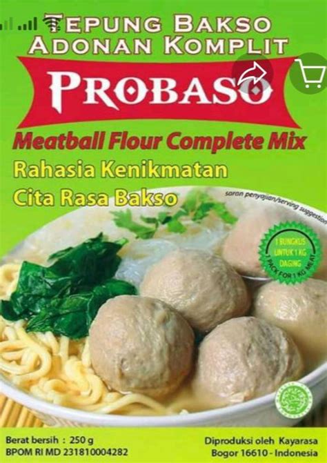 Probaso Tepung Bakso Adonan Komplit Gr Isi Bungkus Lazada