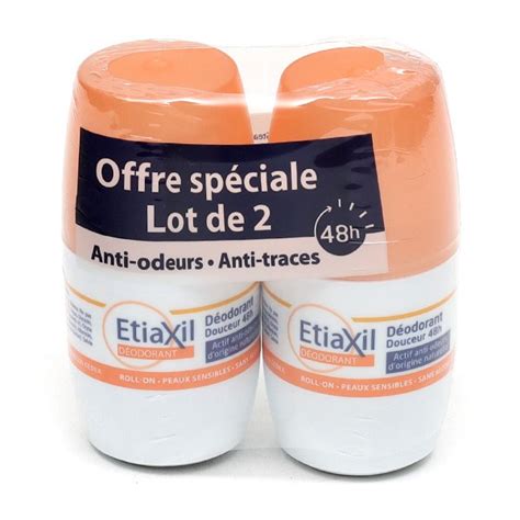 Etiaxil déodorant Douceur 48 h sans aluminium roll on Transpiration