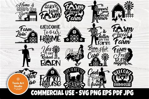 Farm Svg Bundle Farmhouse Svg Barn Svg Shirt Designs 690813 Cut