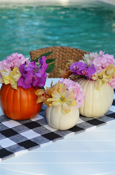 DIY Pumpkin Flower Arrangements • Happy Family Blog