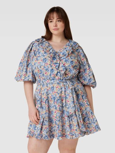 Lauren Ralph Lauren Curve PLUS SIZE knielanges Kleid mit Bindegürtel