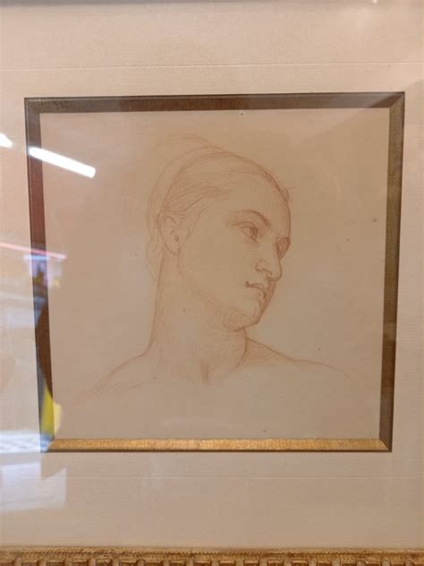 Proantic Portrait De Jeune Femme Dessin à la Sanguine