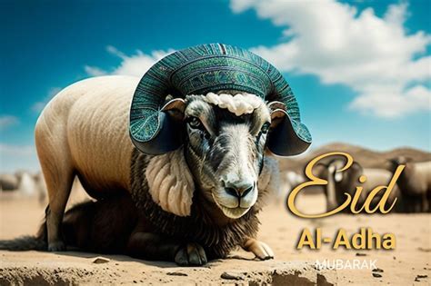 Eid Al Adha Psd Banner Dise O Plantilla Con Las Ovejas Foto Premium