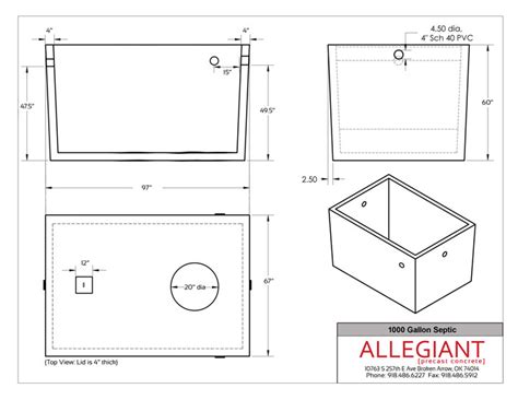 Allegiant Precast Septic 1000 Gallon