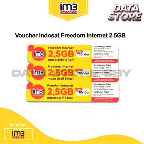 Jual Voucher Indosat Freedom Internet 2 5GB 5 Hari 3GB 30 Hari