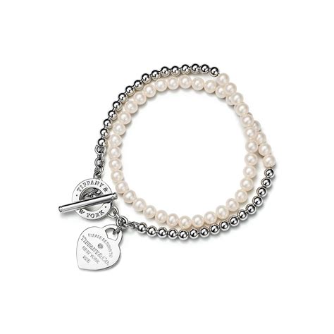 Return to Tiffany™ Wrap Bead Bracelet in Silver with Pearls and a ...