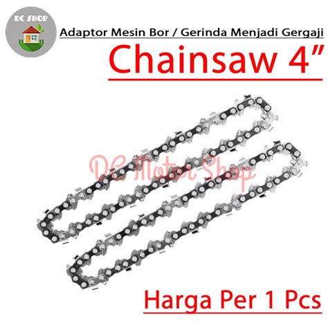 Jual Mata Rantai Chainsaw Mini 4 6 12 16 Rantai Adaptor Gerinda