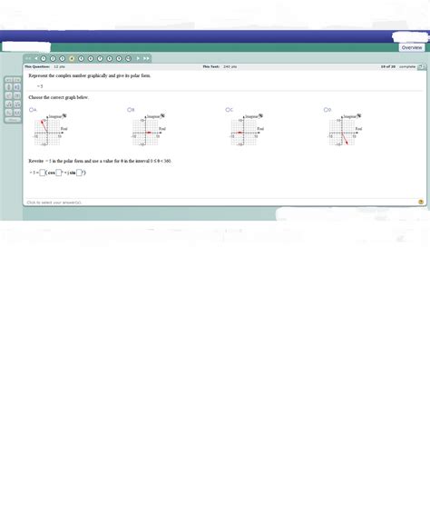 Solved Represent the complex number graphically and give its | Chegg.com