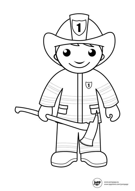 Fireman Printable Coloring Pages Coloring Home