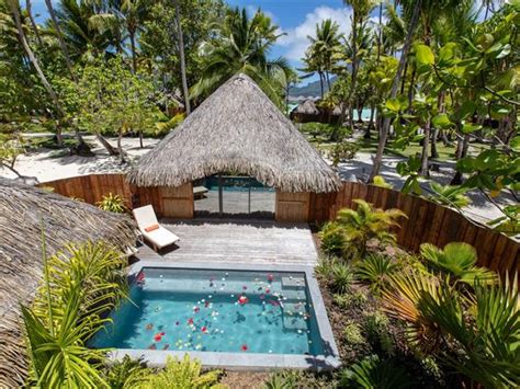 Bora Bora Pearl garden-villa-with-pool aerial | Tahitian Vacations