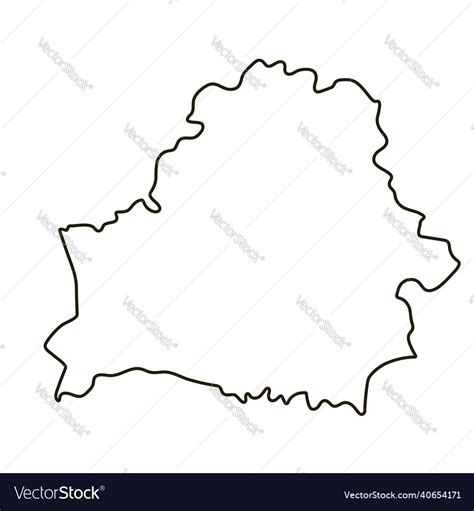 Map Of Belarus Outline Royalty Free Vector Image