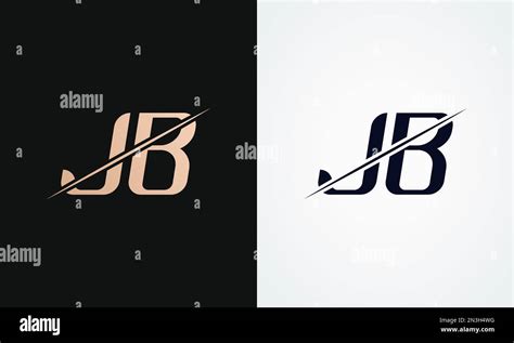 Jb Letter Logo Design Vector Template Gold And Black Letter Jb Logo