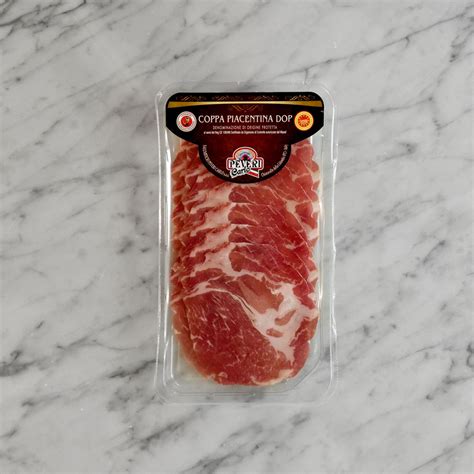 Sliced Coppa Piacentina D O P 80gr Salumificio Peveri