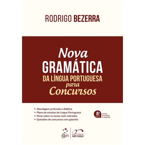 Nova Gramática Da Língua Portuguesa Para Concursos 8ª Ed Submarino