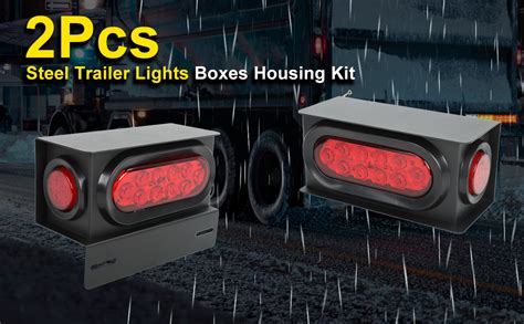 Amazon FSBCGT 2PCS Trailer Lights Welded Mount Steel Boxes Housing