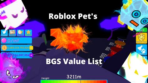 Roblox Pets Bgs Value List Bubble Gum Simulator Roblox Youtube