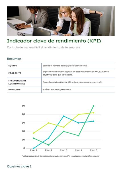 Indicador Clave De Rendimiento Kpi Estilo Profesional Clásico En Verde Azul Pdf Indicador De