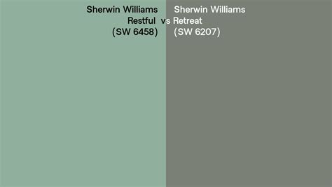 Sherwin Williams Restful Vs Retreat Side By Side Comparison