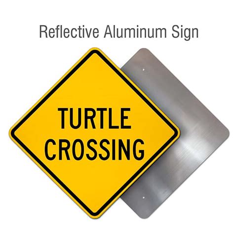 Turtle Crossing Sign Get Off Now