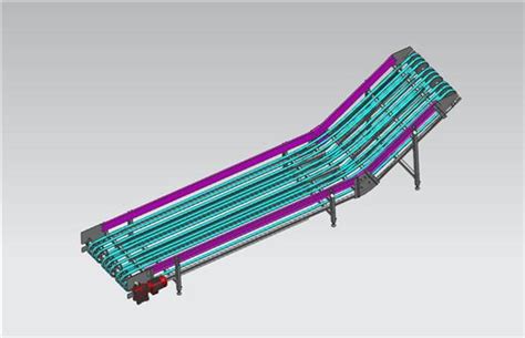 纸板输送爬坡输送带3d模型下载 制造云