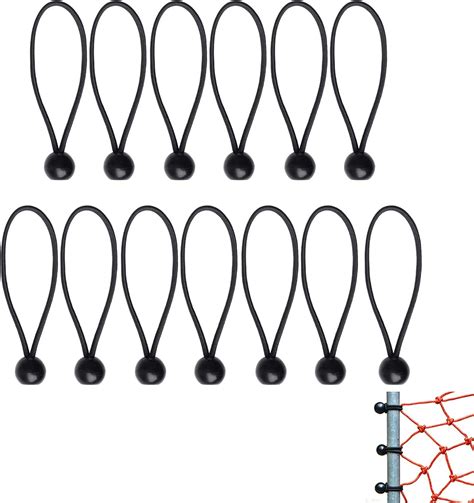 Ball Bungee Cords Pack Inch Tent Elastic Loops Tarp Ties Bungee