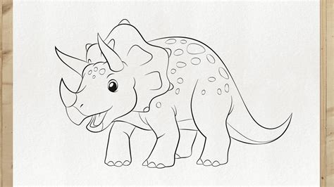 Como Dibujar Un Dinosaurio Triceratops Paso A Paso Facil Y Rapido Jurassic World Youtube