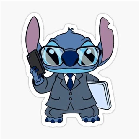 Stitch The Bussinessman Sticker For Sale By CraftyLifeA In 2024