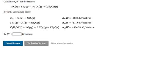 Solved Calculate H For The Reaction C S H G Chegg