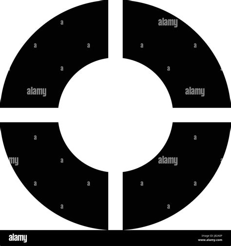 Four Parts Doughnut Chart Stock Vector Image And Art Alamy