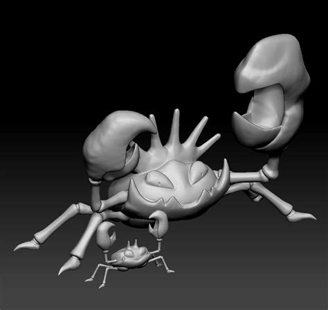 Pokemon Krabby And Kingler 3d Model 3d Printable Cgtrader