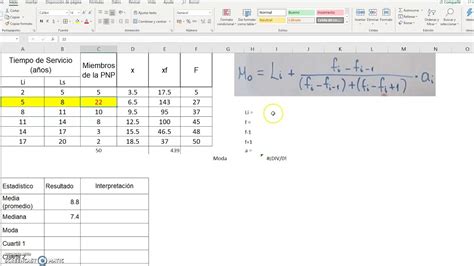 Cálculo De La Moda Para Datos Agrupados En Intervalos Youtube