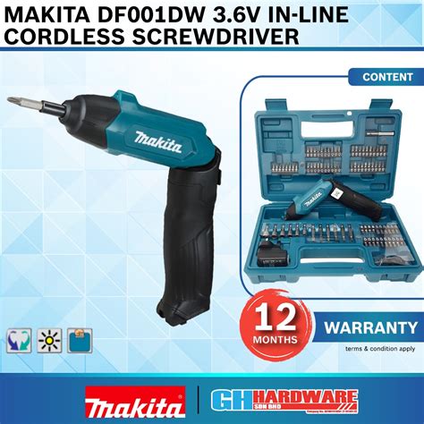 GH HARDWARE MAKITA DF001DW 3 6V IN LINE CORDLESS SCREWDRIVER DF