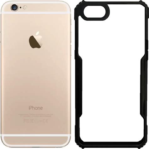 Solimo Plastic Transparent Black Case Hard Back Soft Bumper Cover