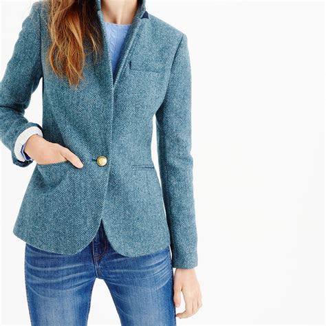 Jcrew Campbell Blazer In Blue Herringbone Lyst