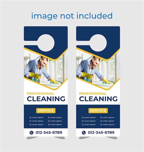 Premium Vector Cleaning Service Door Hanger Design Template Hotel