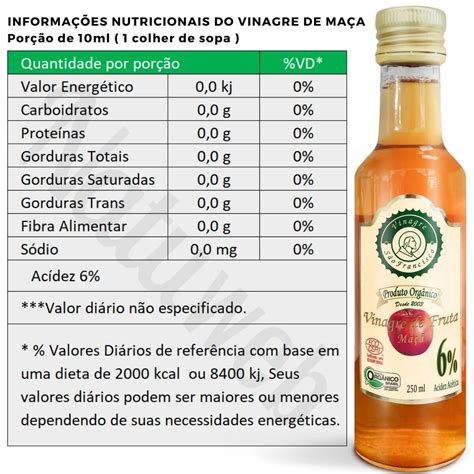 Qual A Melhor Acidez Do Vinagre De Maça - Compre Vinagre de Maçã Acidez 6% Oferta | Natuweb