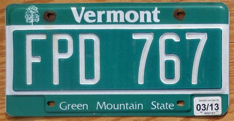 Vermont Archives Automobile License Plate Store Collectible License