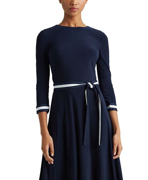 Lauren Ralph Lauren Belted Jersey Dress Macys